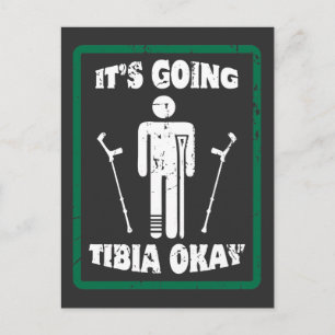 Postal Regalo De Pierna Rota Tibia Okay Recupérate Pronto