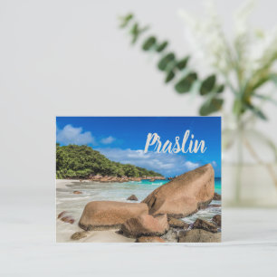 Postal Regalo de playa de Praslin Seychelles Island Anse