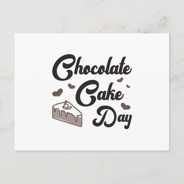 Postal Regalo de postre de dulce de chocolate con dulce y (Anverso)