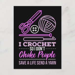 Postal Regalo de punto de crocheting