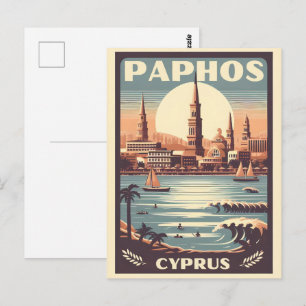 Postal Regalo de recuerdo de vacaciones de la ciudad vint