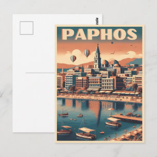 Postal Regalo de recuerdo de vacaciones de la ciudad vint