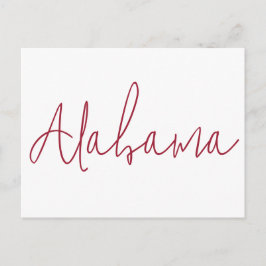 Postal Regalo de recuerdo de viaje por Alabama