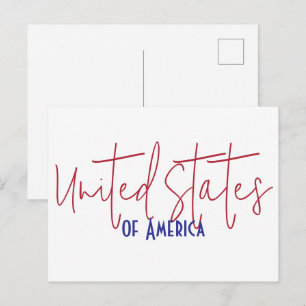 Postal Regalo de recuerdo de viaje por Estados Unidos de