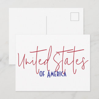 Postal Regalo de recuerdo de viaje por Estados Unidos de