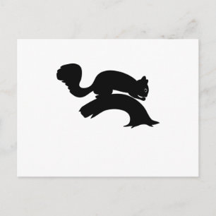 Postal Regalo de roedores animales ardilla silueta chipmu