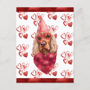 Postal Regalo de San Valentín de Cocker Spaniel Heart Dog