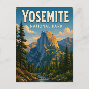 Postal Regalo de sendero Half Dome del Parque Nacional Yo