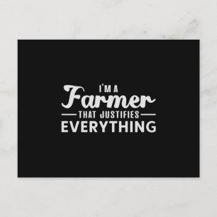 Postal Regalo de tractores divertidos para agricultura ag