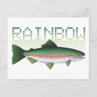 Regalo de trucha arcoiris para un pescador o pesca