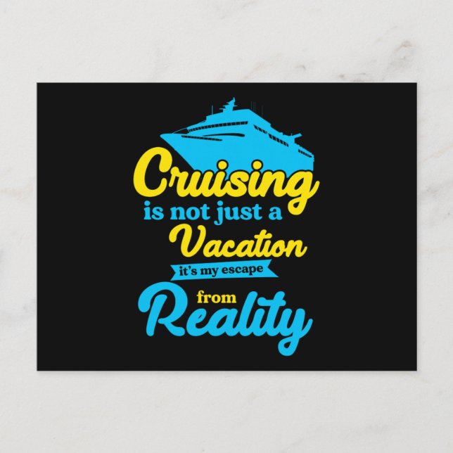 Postal Regalo de vacaciones de cruceros para cruceros de  (Anverso)