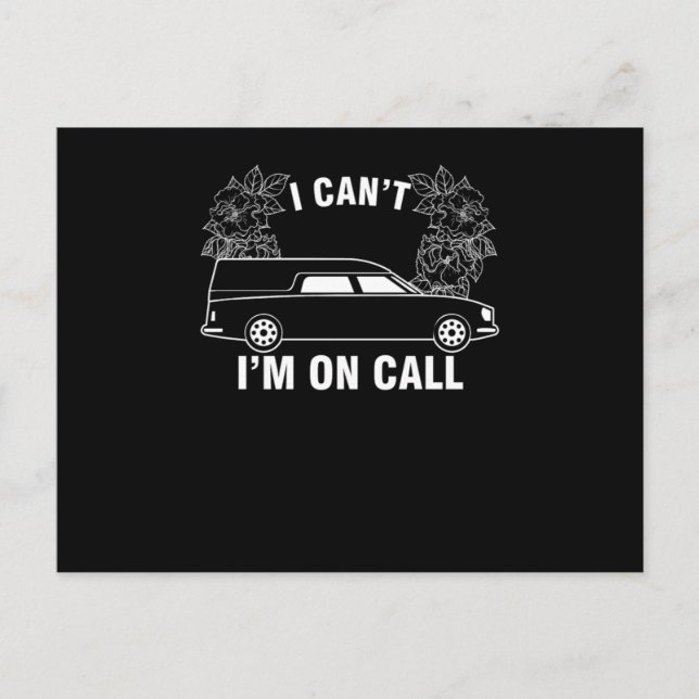 Postal Regalo de vehículo funerario Mortician Hearse Driv (Anverso)