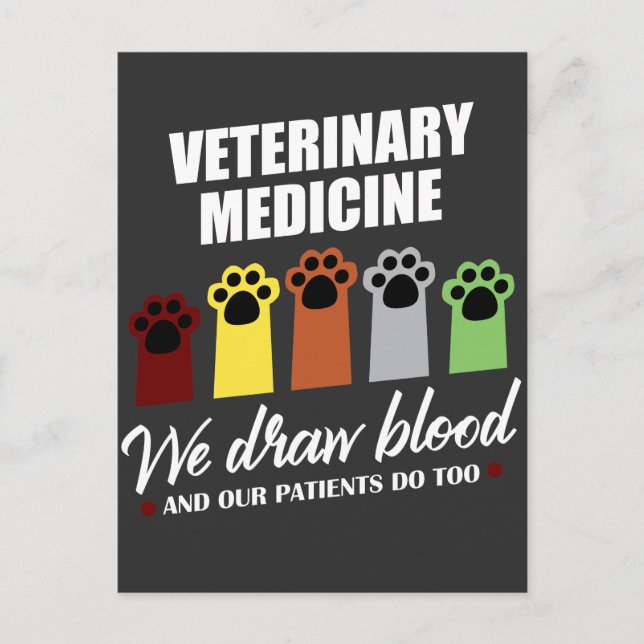 Postal Regalo De Vet Tech Para El Dibujo De Tecnología Ve (Anverso)