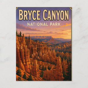 Postal Regalo de viaje a Bryce Canyon Utah Hoodoos