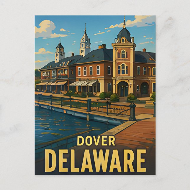 Postal Regalo de viaje a Dover Delaware (Anverso)