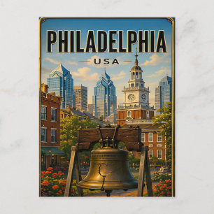 Postal Regalo de viaje a Filadelfia Pennsylvania