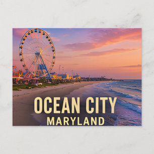 Postal Regalo de viaje a la playa de Ocean City Maryland