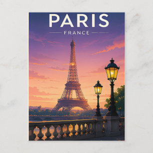 Postal Regalo de viaje a París Francia Ciudad Atemporal