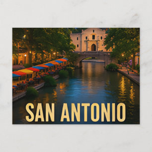 Postal Regalo de viaje a San Antonio Texas por el río