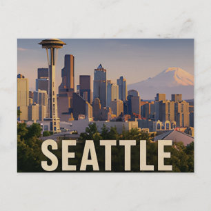Postal ☕ Regalo de viaje a Seattle Pacífico Noroeste ☕