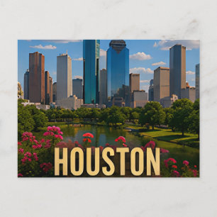 Postal Regalo de viaje al parque Houston Texas