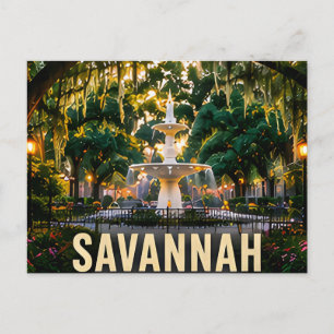 Postal Regalo de viaje de jardín histórico de Savannah Ge
