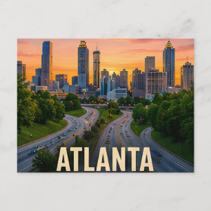 Postal Regalo de viaje de la ciudad de Atlanta Georgia Ho