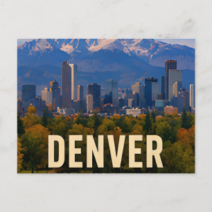 Postal Regalo de viaje de la ciudad montañosa de Denver C