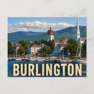 Postal Regalo de viaje de la orilla del lago Burlington V