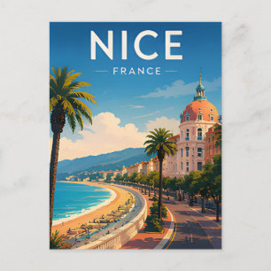 Postal Regalo de viaje de Niza Riviera Costa Francia