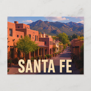 Postal Regalo de viaje de Santa Fe Nuevo México Adobe