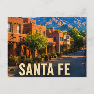 Postal Regalo de viaje de Santa Fe Nuevo México Adobe Mou