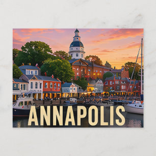 Postal Regalo de viaje del puerto marítimo de Annapolis M