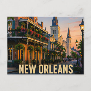 Postal Regalo de viaje histórico de Nueva Orleans Louisia
