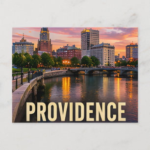 Postal Regalo de viaje junto al río de Providence Rhode I