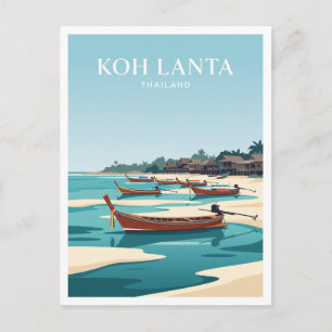 Postal Regalo de viaje Koh Lanta Ciudad Antigua Tailandia