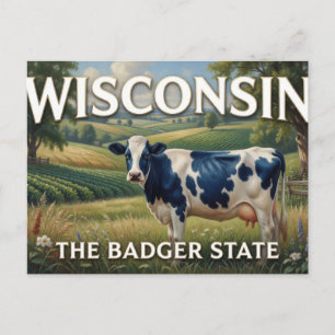 Postal Regalo de viaje para granja del estado de Wisconsi