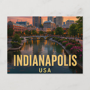 Postal Regalo de viaje por el canal de Indianapolis India