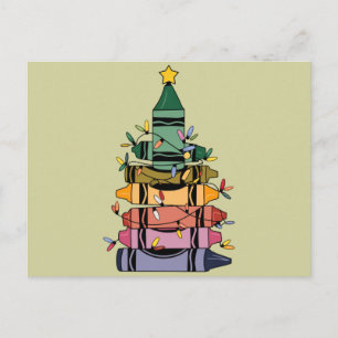 Postal Regalo de vida del profesor de árbol de Navidad