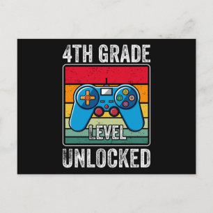 Postal Regalo de videojuego desbloqueado para niños de cu