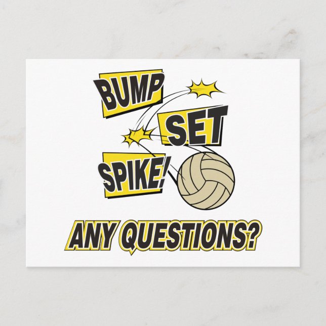 Postal Regalo de voleibol Spike (Anverso)