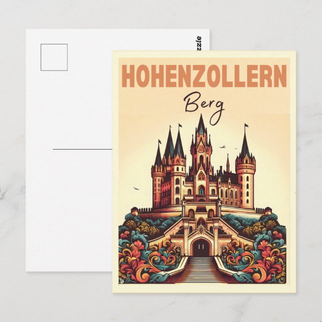 Postal Regalo del Castillo de Hohenzollern Burg Hohenzoll (Anverso / Reverso)