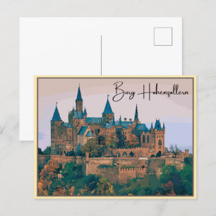 Postal Regalo del Castillo de Hohenzollern Burg Hohenzoll