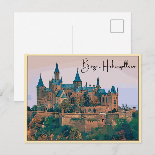 Postal Regalo del Castillo de Hohenzollern Burg Hohenzoll (Anverso / Reverso)