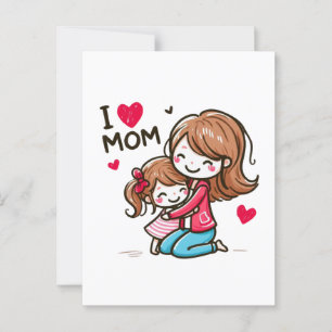 Postal Regalo del Día de la Madre Amo A Mamá