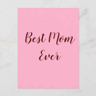 Postal regalo del día de la madre rosa rojo mejor mamá añ