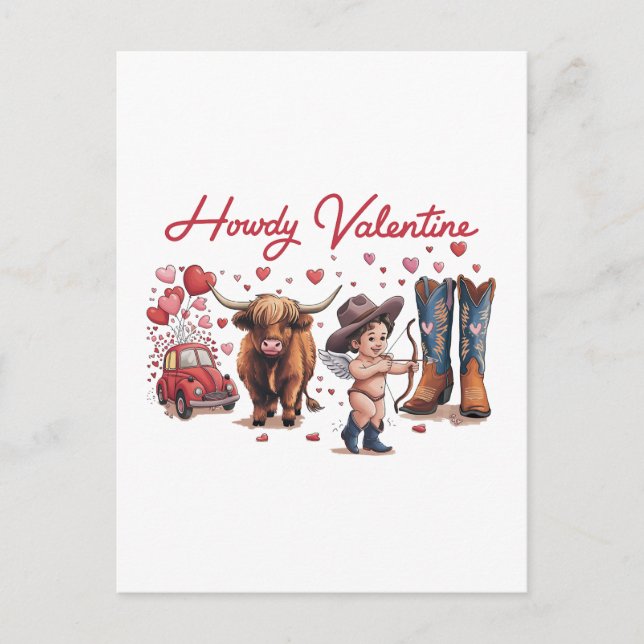 Postal Regalo del Día de San Valentín | Hola Día de San V (Anverso)