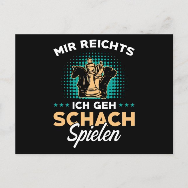 Postal Regalo del jugador de ajedrez alemán (Anverso)
