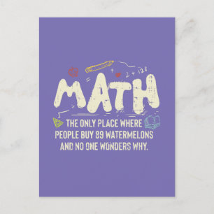 Postal Regalo del profesor de matemáticas