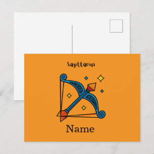 Postal Regalo del signo zodiacal Sagitario del arte pop r